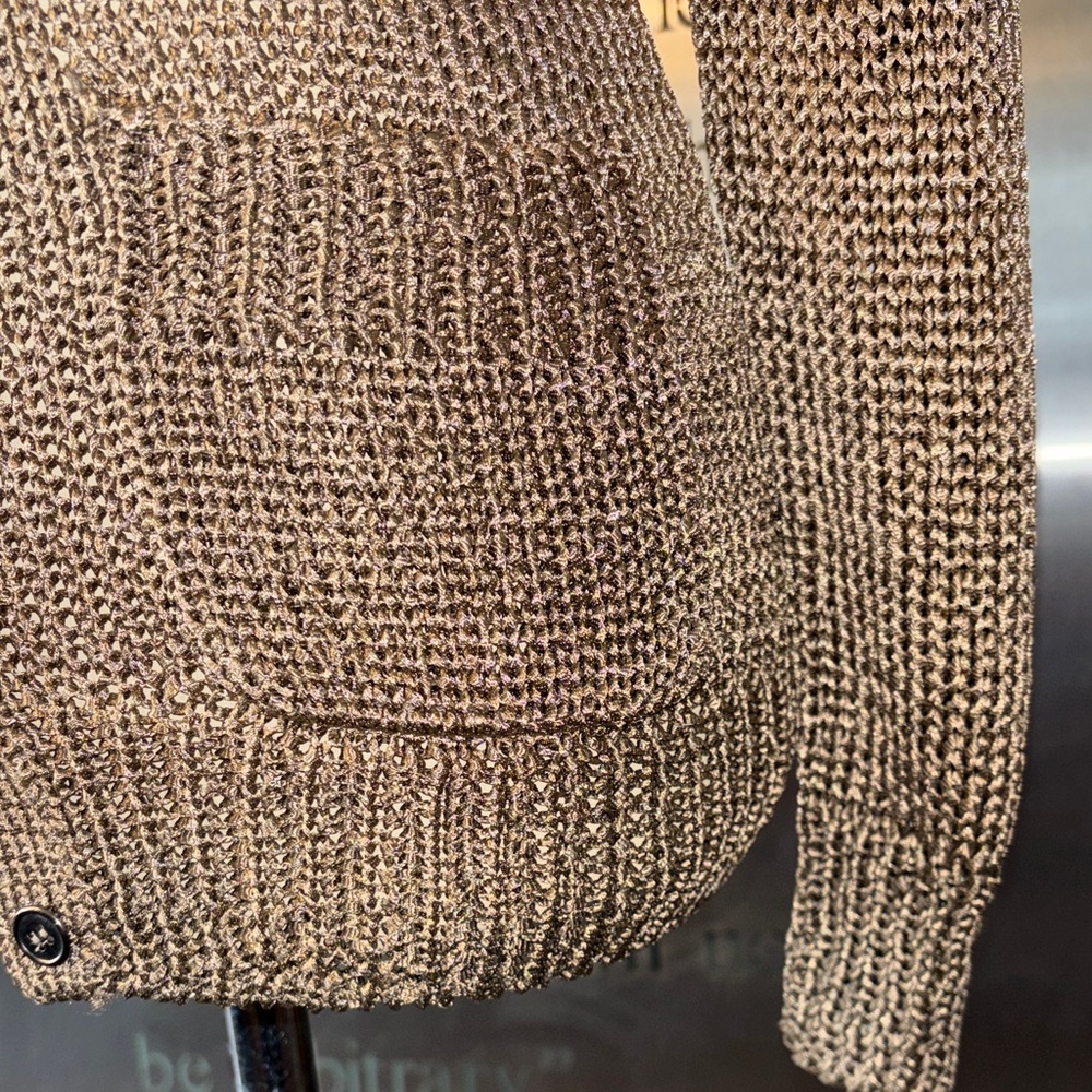 J. Crew Taupe Knit V-Neck Button Front Cardigan XS: Like new! - Picture 4 of 8